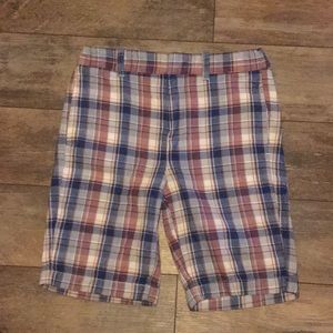 Boys size 10 Crewcuts Plaid Shorts
